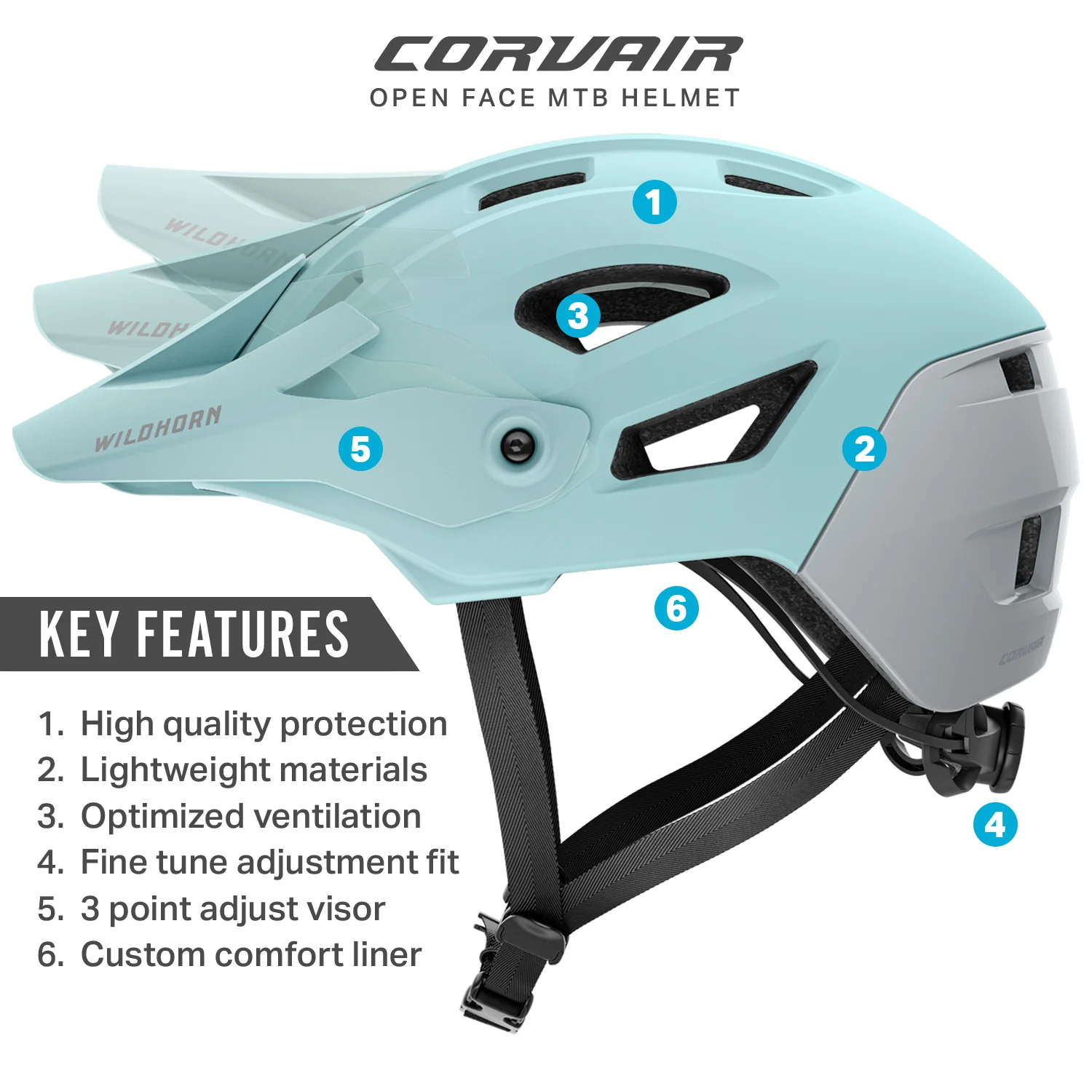 Corvair Mountain Bike Helmet - Image 71
