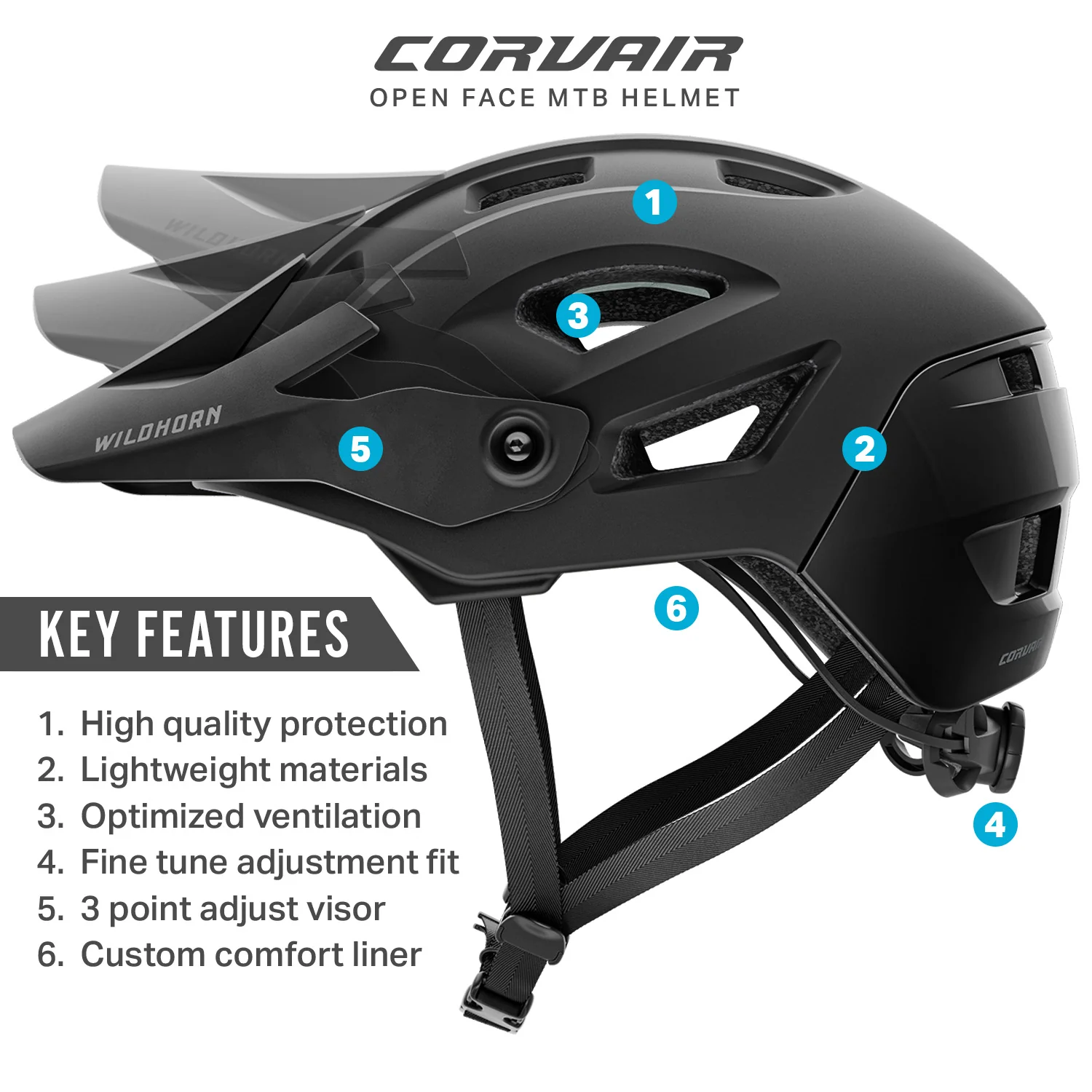 Corvair Mountain Bike Helmet - Image 74