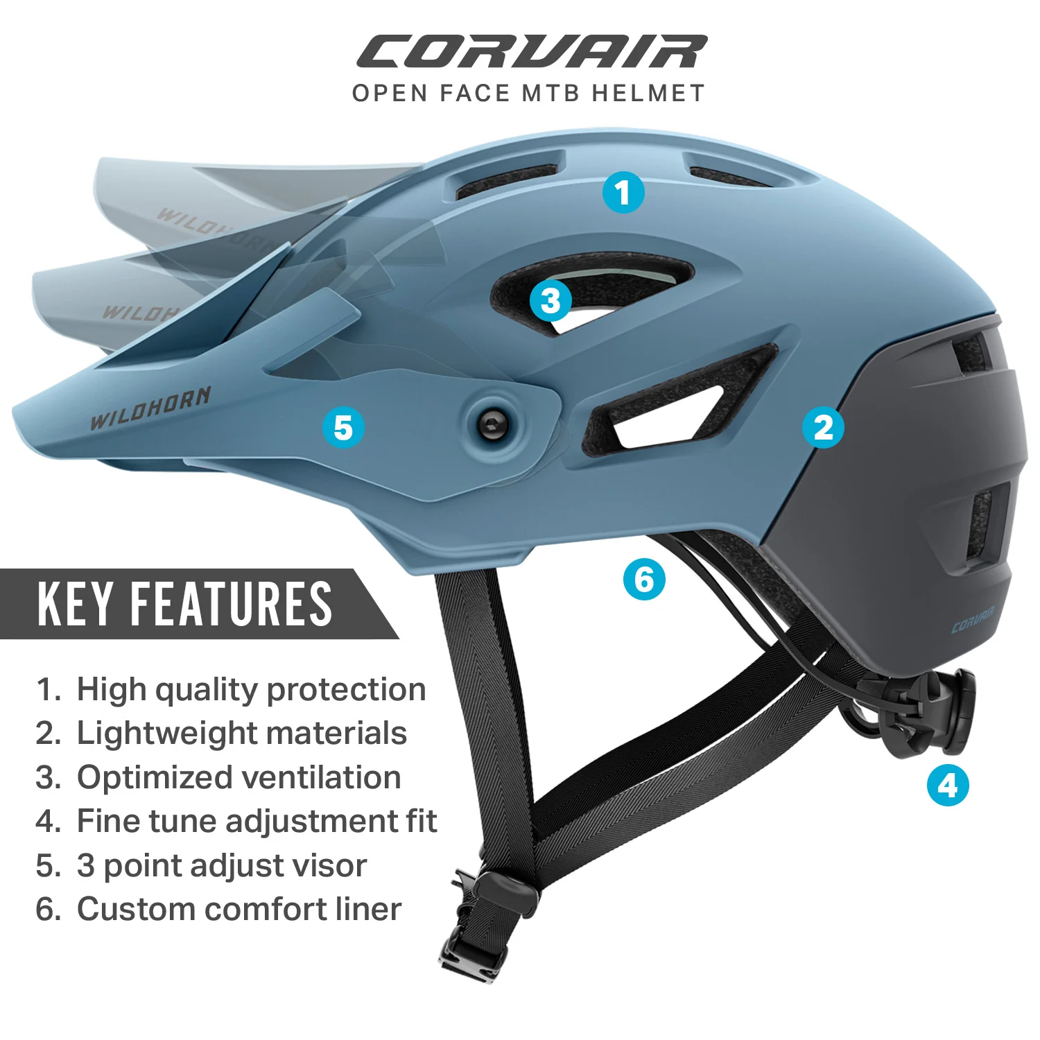 Corvair Mountain Bike Helmet - Image 76