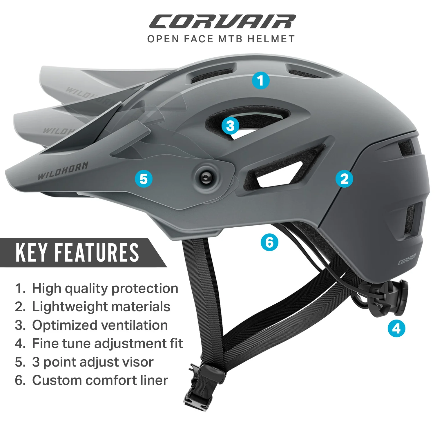 Corvair Mountain Bike Helmet - Image 77