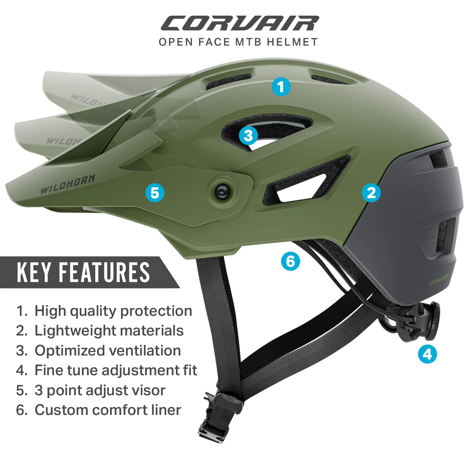 Corvair Mountain Bike Helmet - Image 79