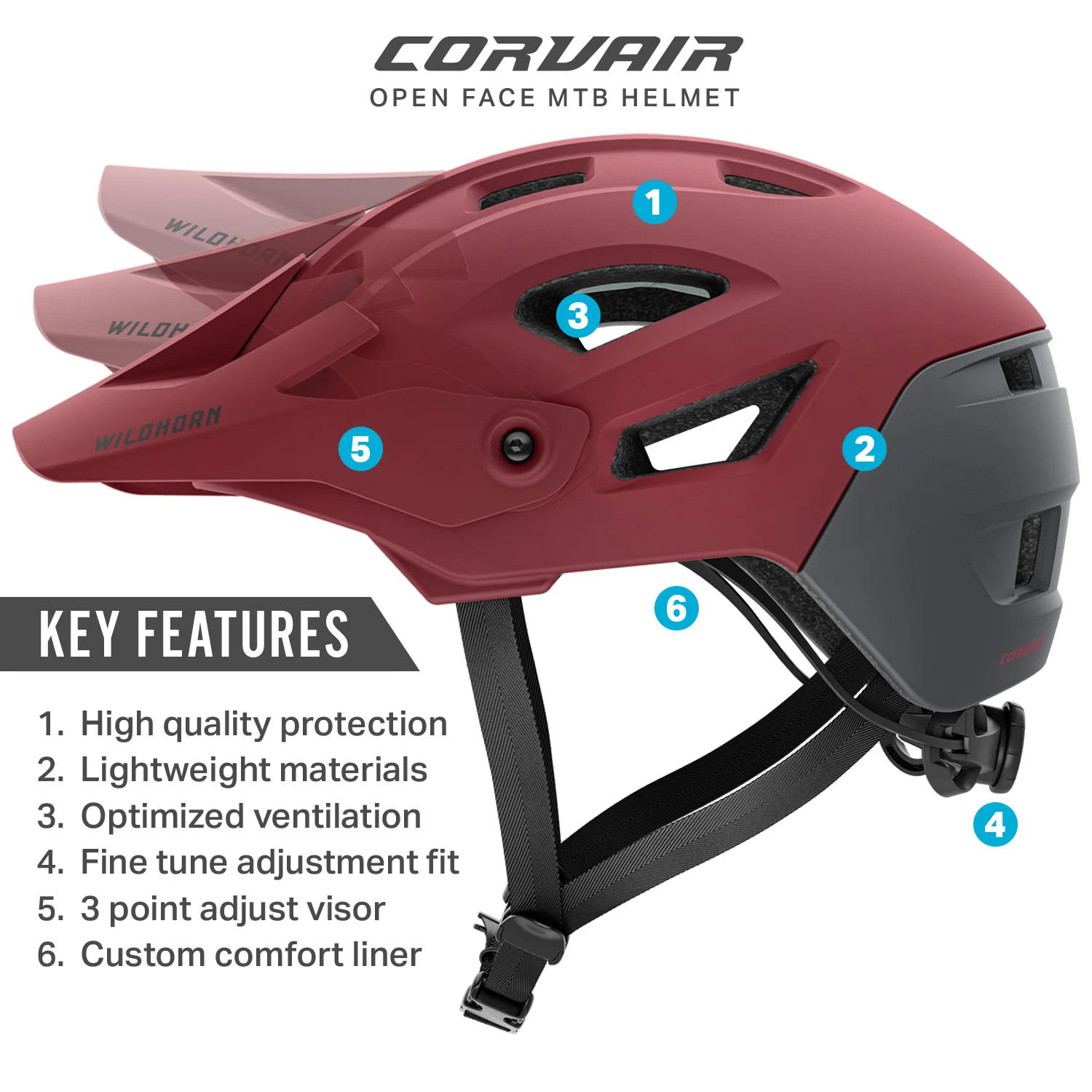 Corvair Mountain Bike Helmet - Image 91